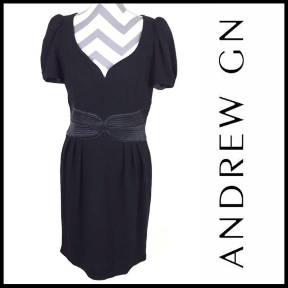 ANDREW GN Black Dress